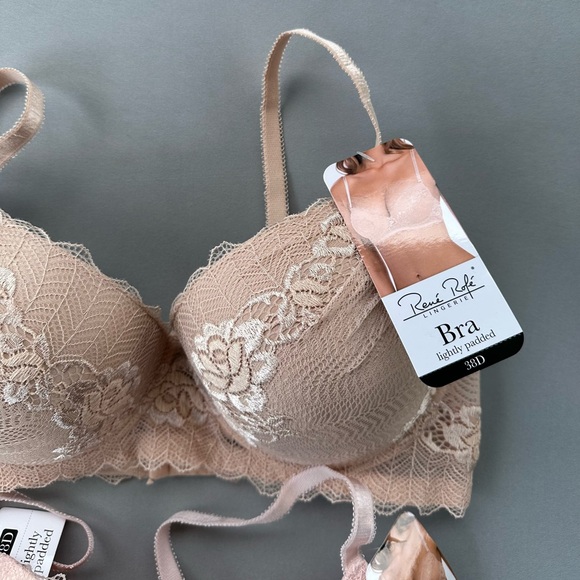 Elegant Lace Bra Set in Blush by Rene Rofe - Picture 3 of 7